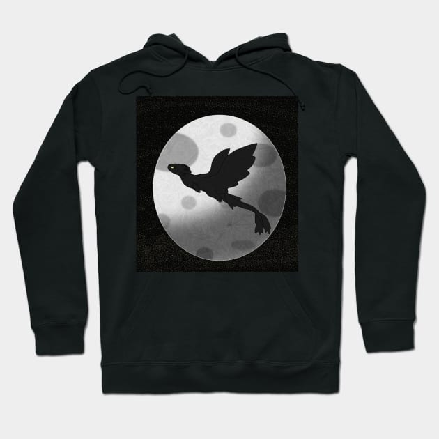 The Night Fury and the Moon (background ver.) Hoodie by Coat